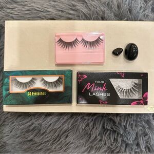 🌹LOOK 👀 CUTE Faux Mink 3D & More EYELASHES BUNDLE New